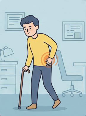 歩けるが強い腰痛がある松戸の方