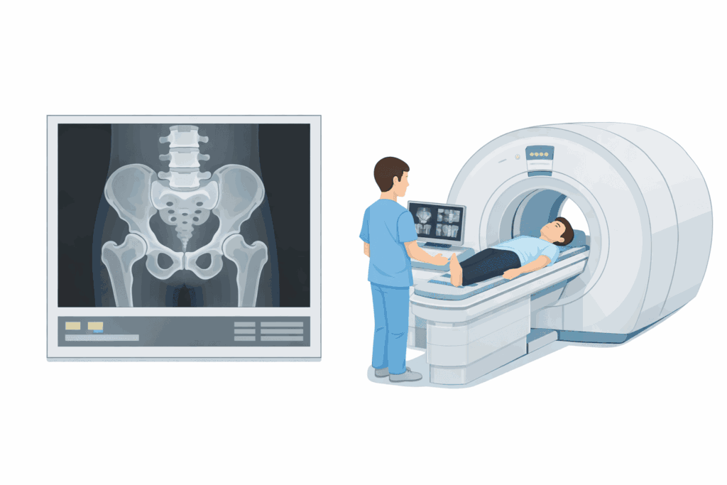 レントゲンとMRIのイラスト